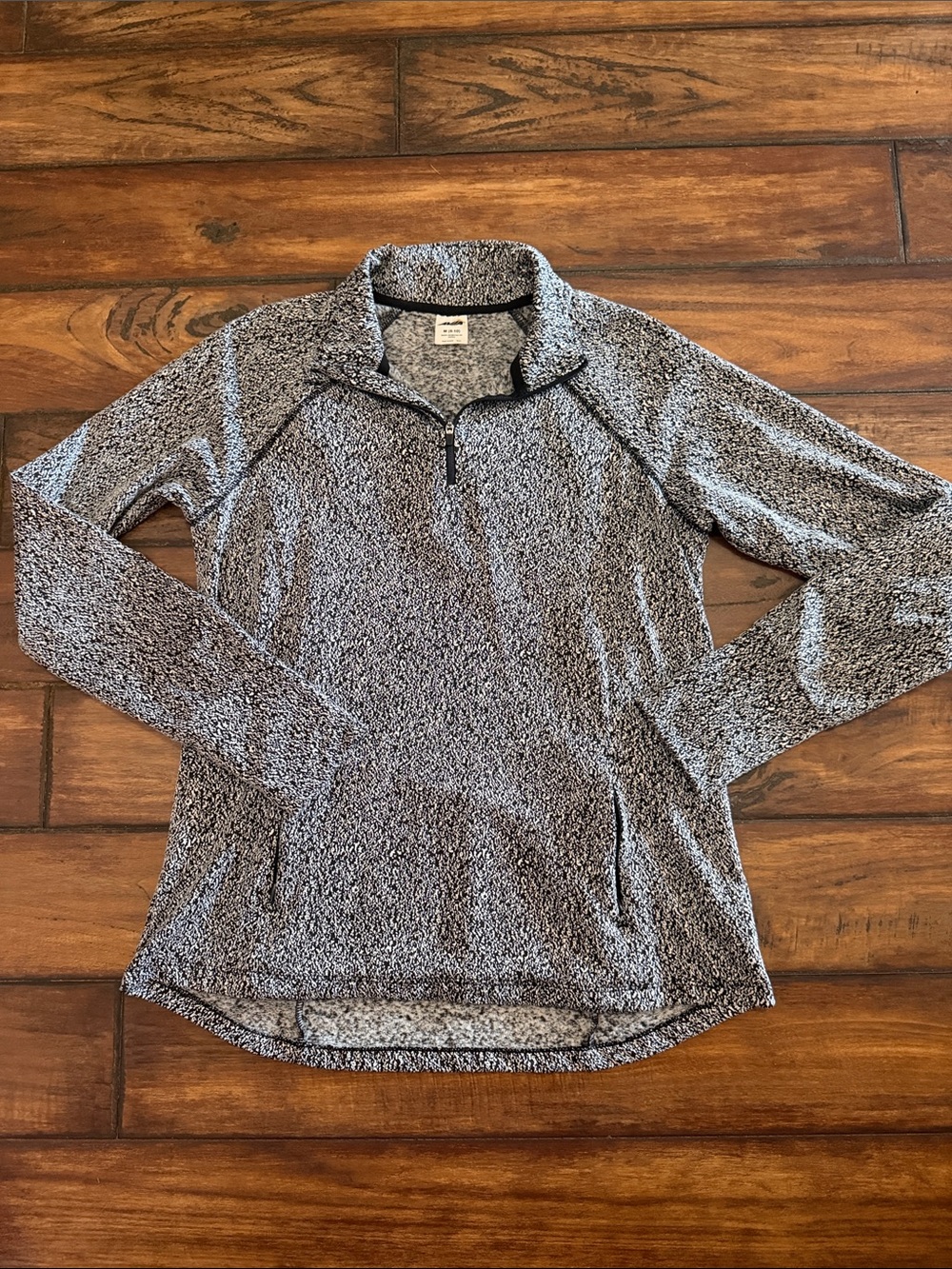Avia Like New Black/White Quarter-Zip Pullover